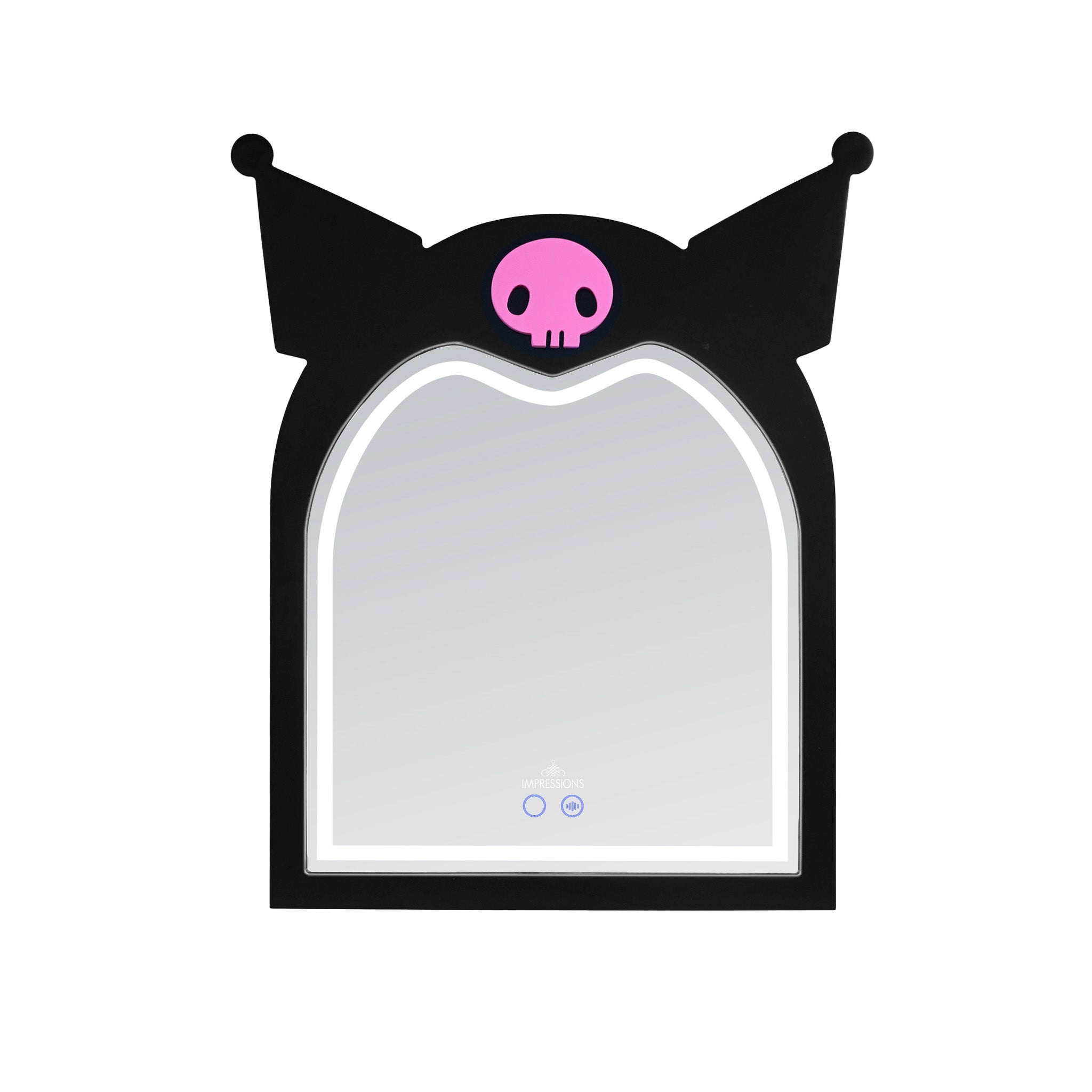 KUArchRGBTabletopMakeupMirror_IVMM-KULV116-BLK_Black_F2_7a21a7b5-7fe9-423e-9114-49984a25dbb1