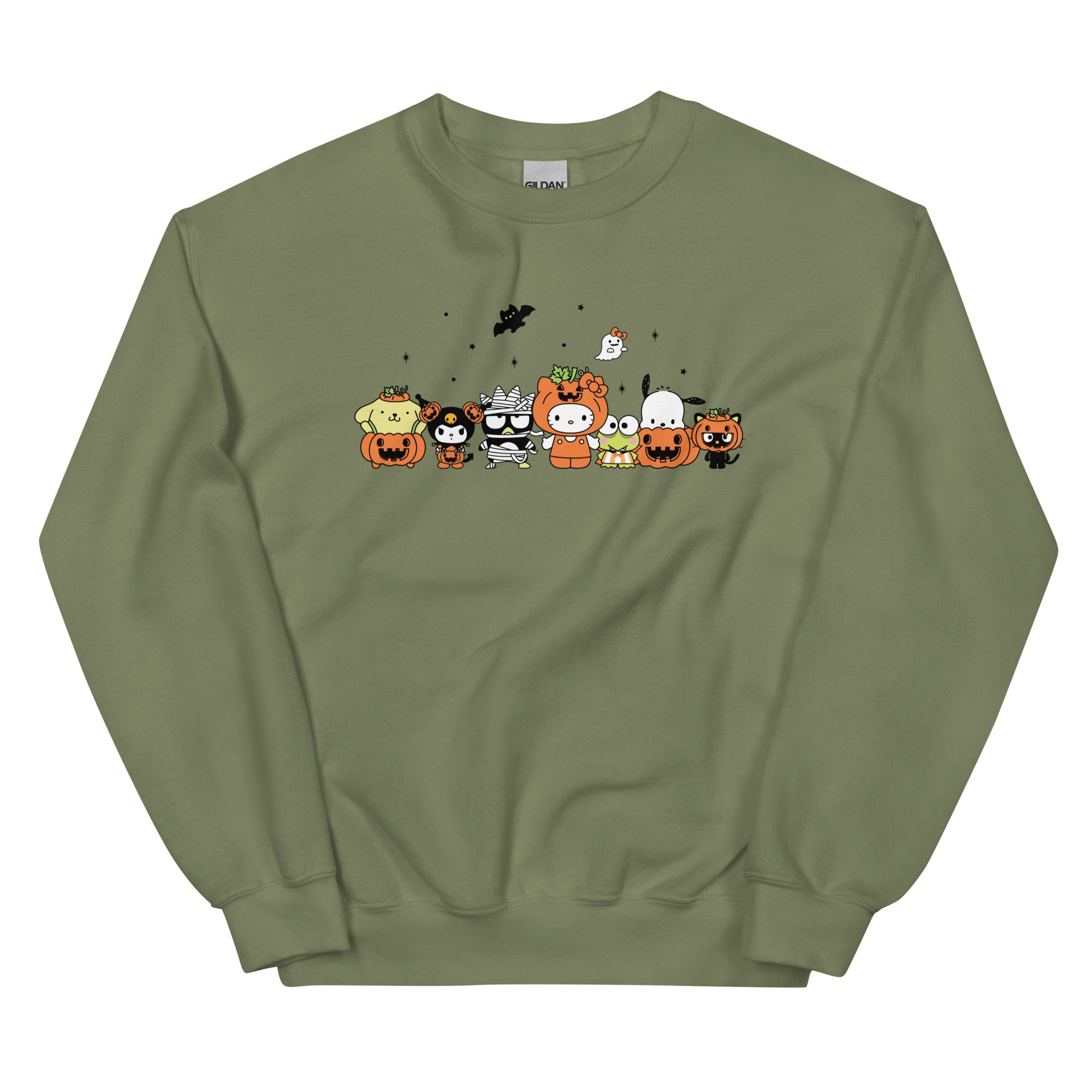 unisex-crew-neck-sweatshirt-military-green-front-6711638e2aeeb